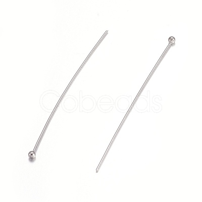 Tarnish Resistant 304 Stainless Steel Ball Head Pins STAS-O105-04-0.6x45mm-1