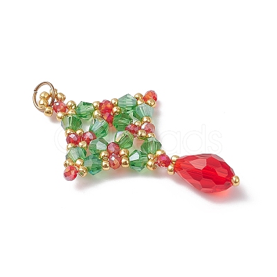 Christmas Glass Pendants PALLOY-MZ01051-01-1