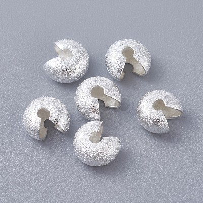 Textured Brass Crimp Beads Covers KK-I665-23S-1