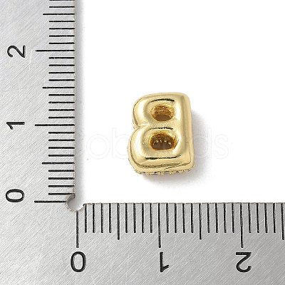 Brass Micro Pave Cubic Zirconia Beads X-KK-P290-61G-B-1