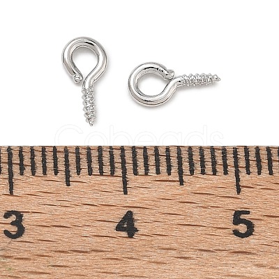 Brass Screw Eye Pin Peg Bails KK-D289-56P-1