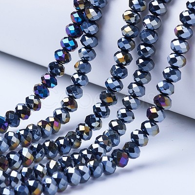 Electroplate Glass Beads Strands EGLA-A034-P2mm-B01-1