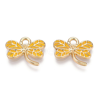 Light Gold Plated Alloy Pendants LS-ENAM-T009-69C-RS-1
