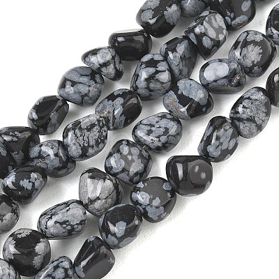 Natural Snowflake Obsidian Beads Strands GG-CBA9392-13-1