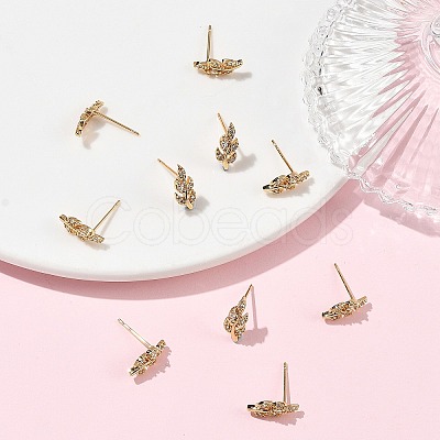 SHEGRACE Brass Micro Pave Cubic Zirconia Stud Earrings XGRQ4N841-719G-1