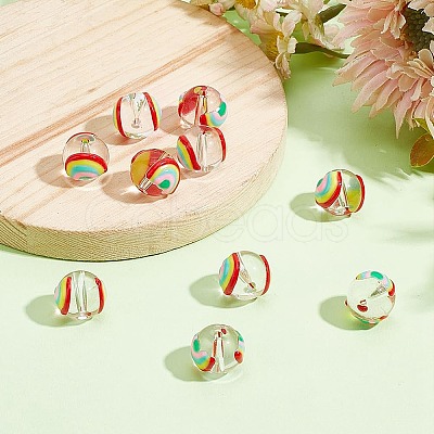 12Pcs Transparent Glass Beads GGLA-PH0001-59-1