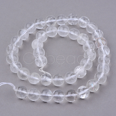 Natural Quartz Crystal Beads Strands X-G-Q462-6mm-32-1