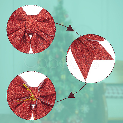 10Pcs Glitter Foam Bowknot Ornament Accessories FIND-GF0008-55A-1