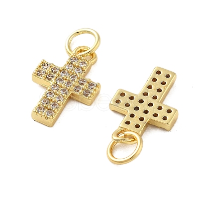 Brass Micro Pave Cubic Zirconia Pendants X1-KK-C092-21D-G-1