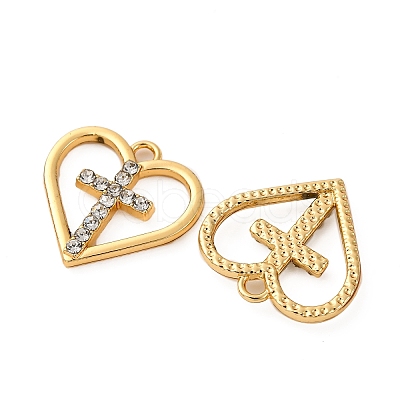 Alloy Rhinestone Pendants PALLOY-S052-01G-E-1