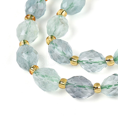 Natural Green Fluorite Beads Strands G-N342-35-8x6-12-1