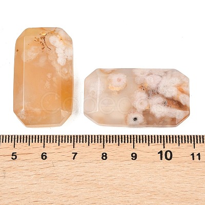 Natural Cherry Blossom Agate Pendants G-H325-03M-1