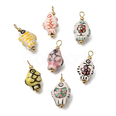 Handmade Porcelain Pendants PR-CBA0027-06G-1
