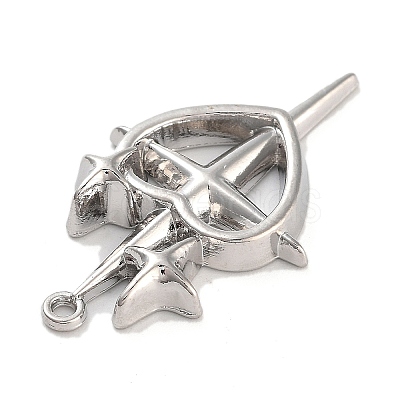 Silver Alloy Pendants PALLOY-U003-08G-S-1