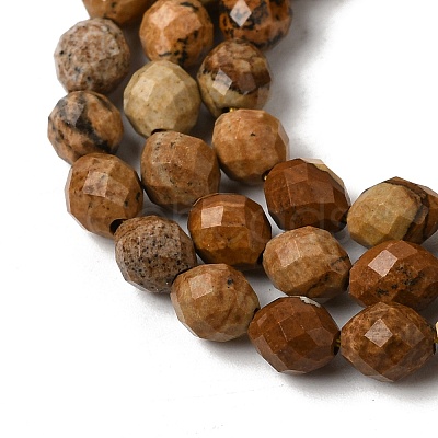 Natural Picture Jasper Beads Strands G-K376-F10-01-1