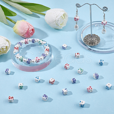 Handmade Porcelain Beads PORC-SC0001-32B-1