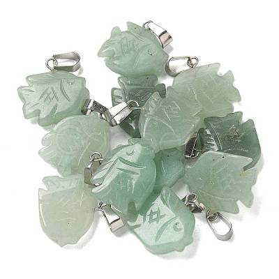 Natural Green Aventurine Pendants G-B127-16P-03-1