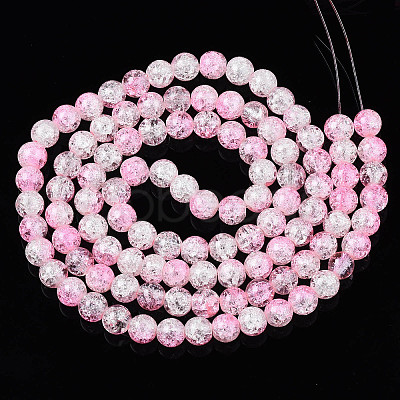 Baking Paint Crackle Glass Beads Strands X-CCG-S001-8mm-02-1