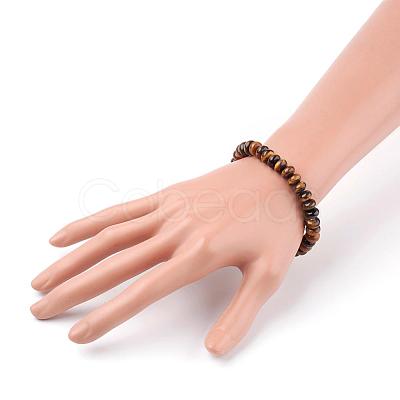 Natural Mixed Stone Beads Stretch Bracelets BJEW-JB03376-1