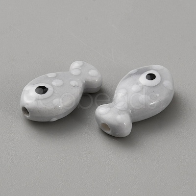 Handmade Porcelain Beads PORC-WH20001-02T-1
