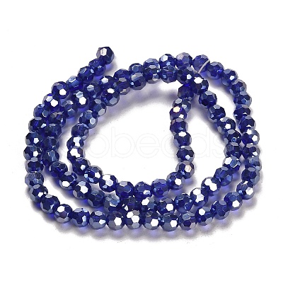Electroplate Glass Beads Strands LS-EGLA-R016-4m-1-1