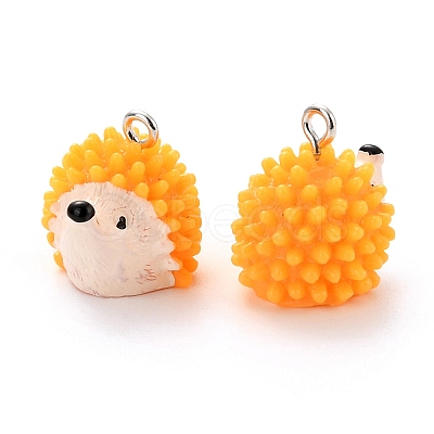Autumn Theme Opaque Resin Pendants LS-RESI-I038-02P-1