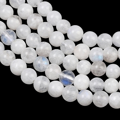 Natural Rainbow Moonstone Round Beads Strands G-E329-4-4.5mm-49-1
