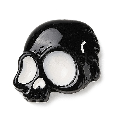 Skull Halloween Opaque Resin Decoden Cabochons RESI-R446-01G-1