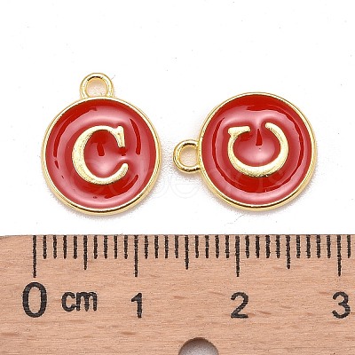 Golden Plated Alloy Enamel Charms ENAM-S118-03C-1