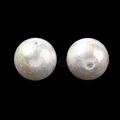 UV Plating Textured Transparent Acrylic Beads AC-CBAC6DF-02-1