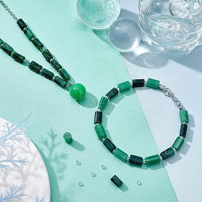 SUPERFINDINGS 2 Strands Natural Emerald Beads Strands G-FH0001-63-1