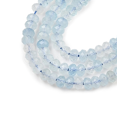 Natural Aquamarine Beads Strands G-K376-B04-02-1