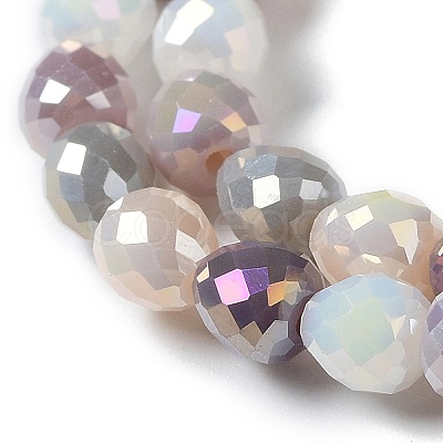 Electroplated Glass Beads Strands GLAA-B013-01A-1