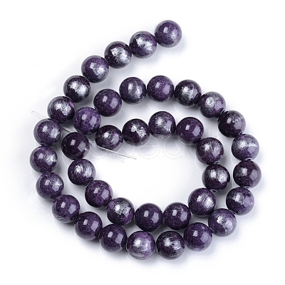 Natural Mashan Jade Beads Strands G-G833-8mm-24-1