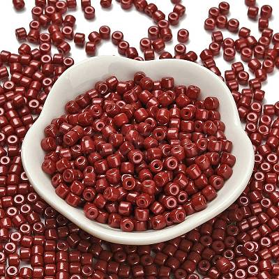 Baking Paint Pearlized Glass Seed Beads SEED-C001-04A-11-1