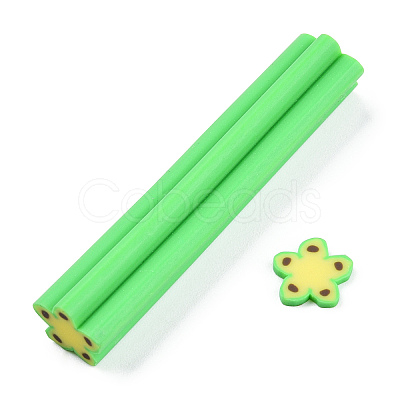 Handmade Five Petal Flower Polymer Clay Canes CLAY-T016-86-1