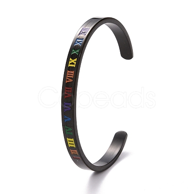 Rainbow Pride Cuff Bangle BJEW-F419-14EB-1