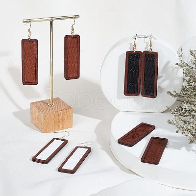 DIY Rectangle Dangle Earring Making Kit DIY-OC0009-48-1