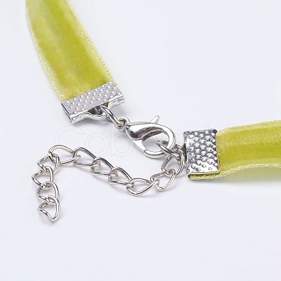 Cloth Gothic Choker Necklaces NJEW-E085-30F-1