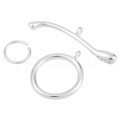 925 Sterling Silver Toggle Clasps STER-BBC0008-57-1