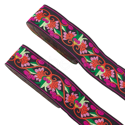 Ethnic Style Polyester Ribbons OCOR-WH0079-65A-1
