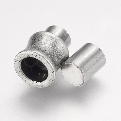 304 Stainless Steel Magnetic Clasps with Glue-in Ends STAS-E144-054AS01-1