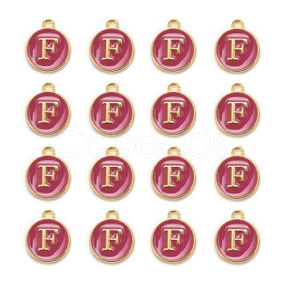 Golden Plated Alloy Enamel Charms ENAM-S118-08F-1