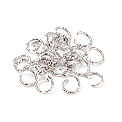 Tarnish Resistant 304 Stainless Steel Open Jump Rings X-STAS-R049-6x0.8mm-1