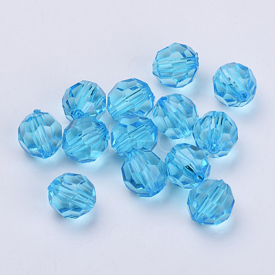 Transparent Acrylic Beads X-TACR-Q257-6mm-V40-1