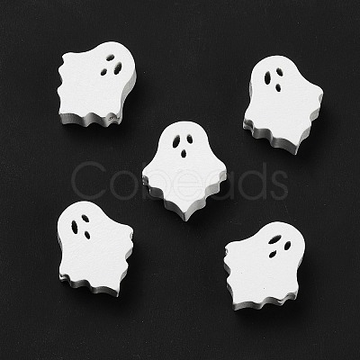 Halloween Spray Painted Wood Beads X-WOOD-C002-01-1