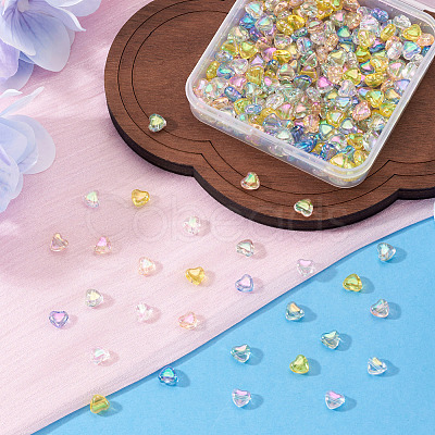 250Pcs 5 Colors Transparent Acrylic Beads TACR-TA0001-82-1