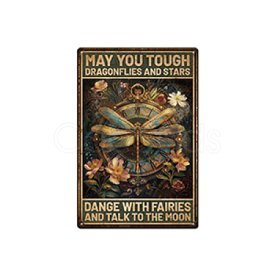 Vintage Metal Tin Sign AJEW-WH0189-559-1