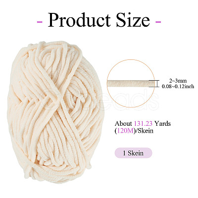 1 Skein Soft Crocheting Yarn WCOR-TADJ0001-01A-1