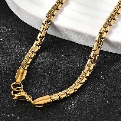 201 Stainless Steel Box Chain Necklaces for Men STAS-V011-01A-G-1-1